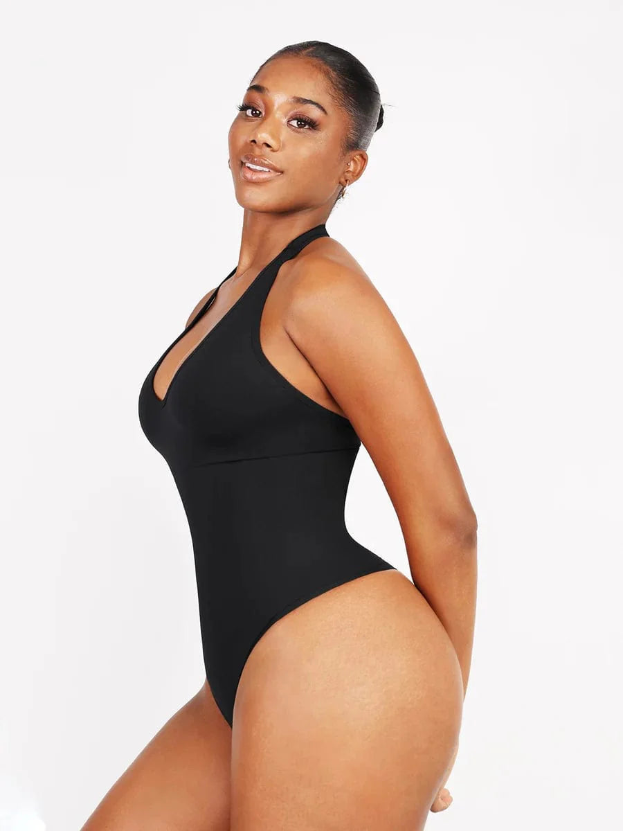Valantomode | Shaping Bodysuit with Halter Neck and Waist Control