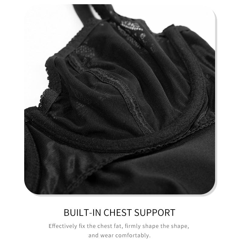 Valantomode | Lace Shaping Bodysuit with Built-In Bra for Waist Slimming