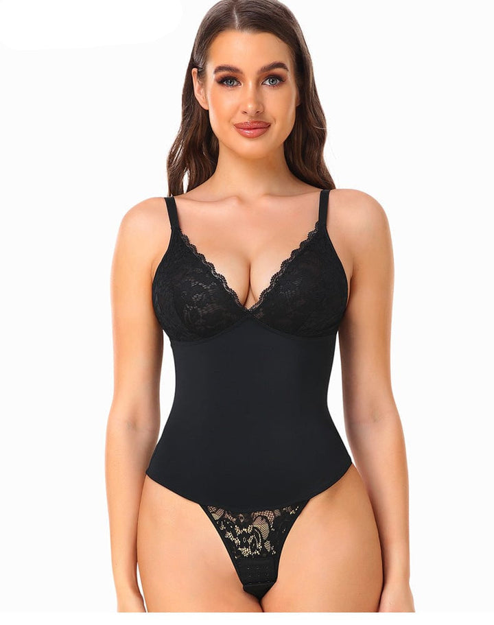 Valantomode | Shaping Bodysuit with Built-In Bra and Lace Underwear for a Slimmer Waist