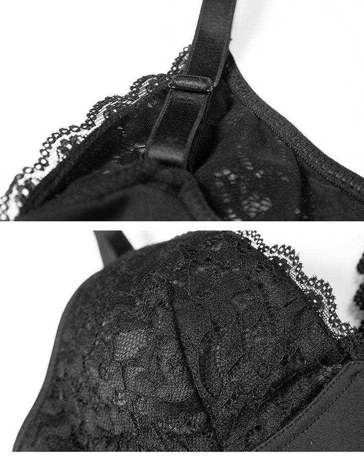 Valantomode | Shaping Bodysuit with Built-In Bra and Lace Underwear for a Slimmer Waist