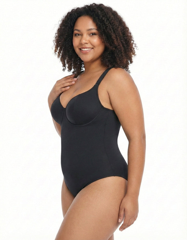 Valantomode | Adjustable Straps Women's Shaping Bodysuit with Tummy Control and Bust Support