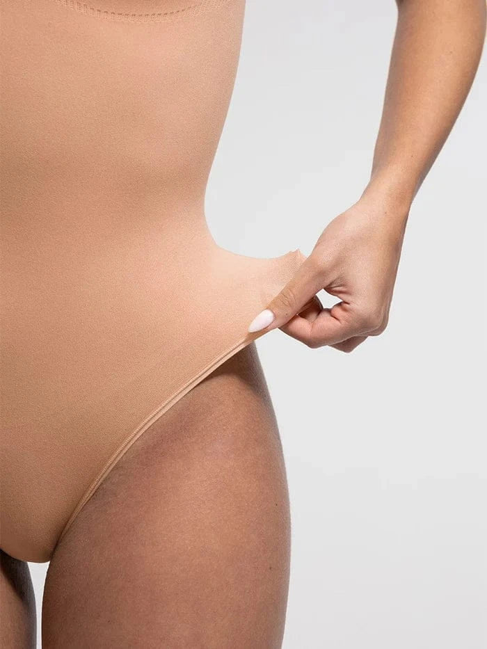 Valantomode | Women's Shaping Bodysuit with T-Back Brief for Tummy Control and Bust Support
