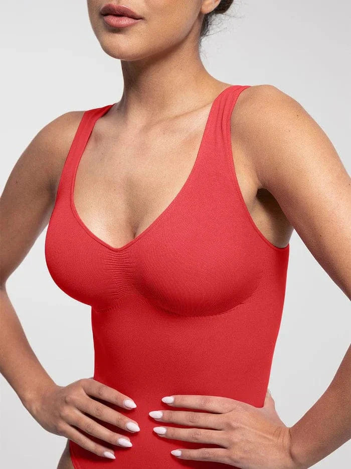 Valantomode | Women's Shaping Bodysuit with T-Back Brief for Tummy Control and Bust Support