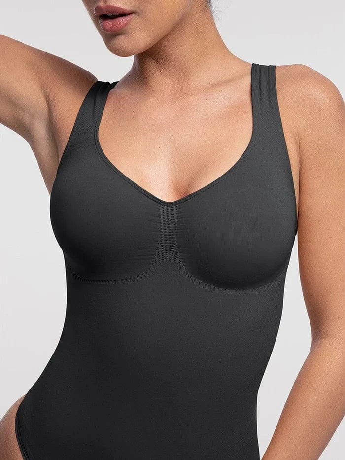 Valantomode | Women's Shaping Bodysuit with T-Back Brief for Tummy Control and Bust Support