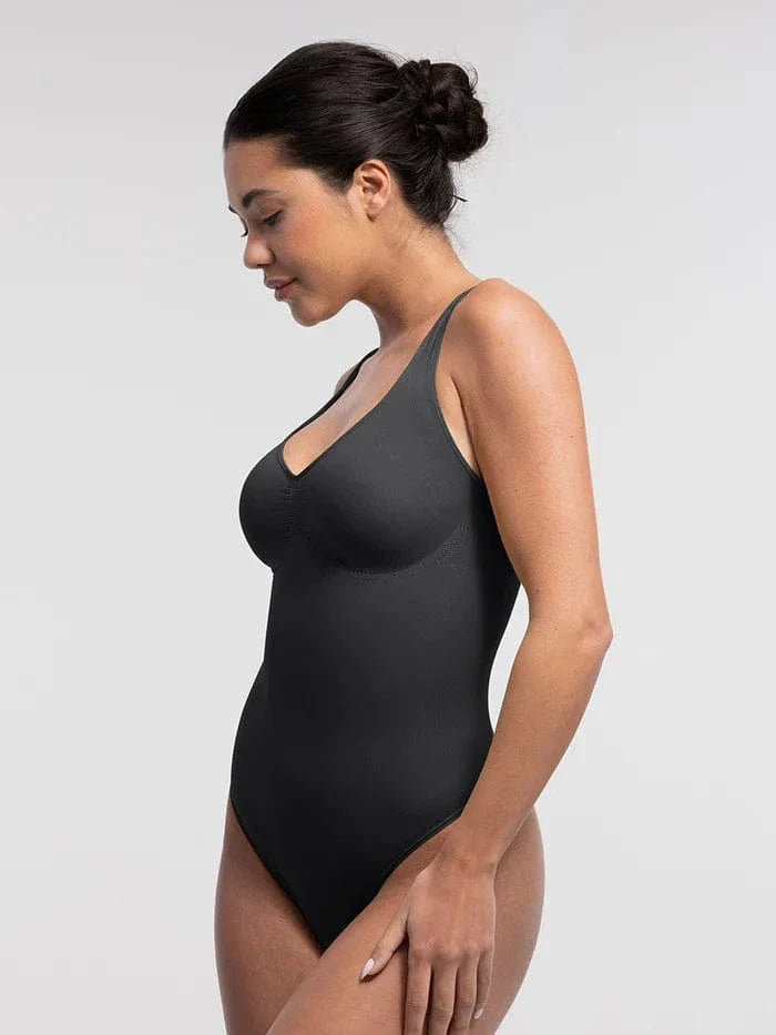 Valantomode | Women's Shaping Bodysuit with T-Back Brief for Tummy Control and Bust Support
