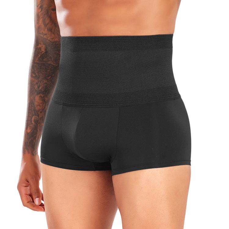 Valantomode | Smooth High-Waisted Compression Boxer Shorts for Men