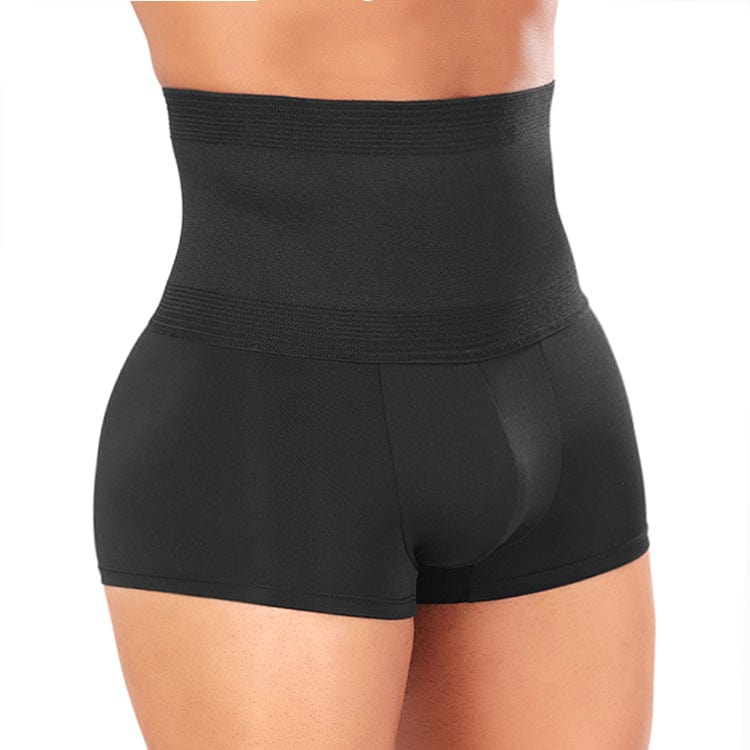 Valantomode | Smooth High-Waisted Compression Boxer Shorts for Men