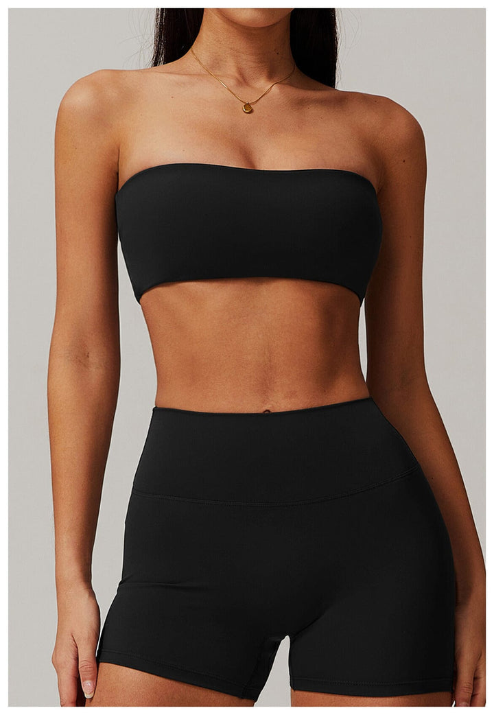 Valantomode | Women's Strapless Tube Top Yoga Bandeau Bra for Fitness