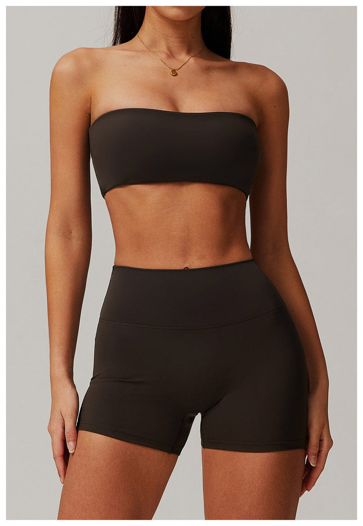 Valantomode | Women's Strapless Tube Top Yoga Bandeau Bra for Fitness