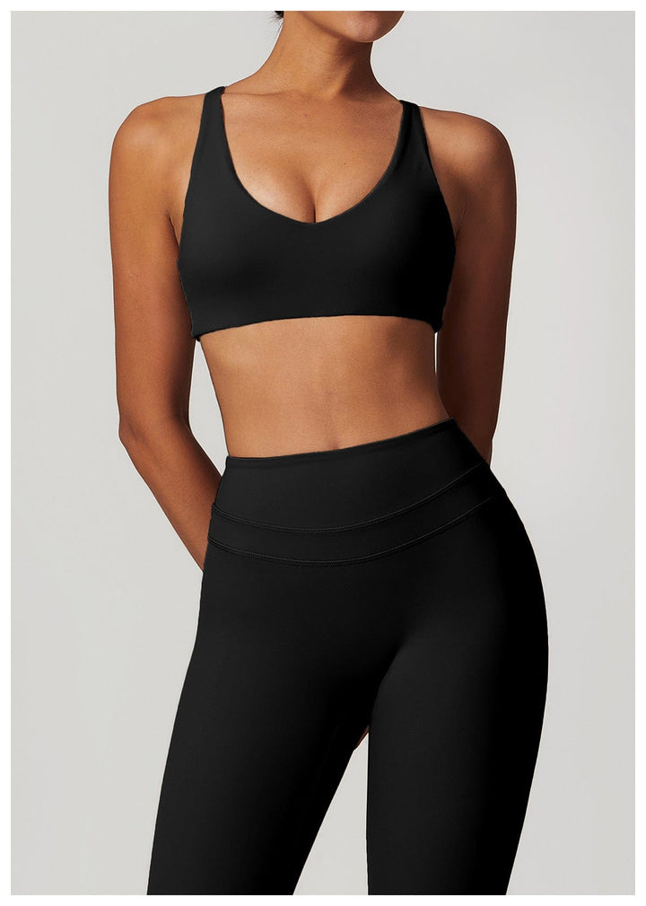 Valantomode | Adjustable Cross-Shoulder Sports Yoga Bra for Women