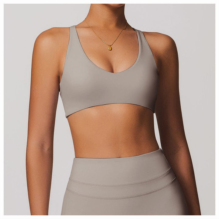 Valantomode | Adjustable Cross-Shoulder Sports Yoga Bra for Women
