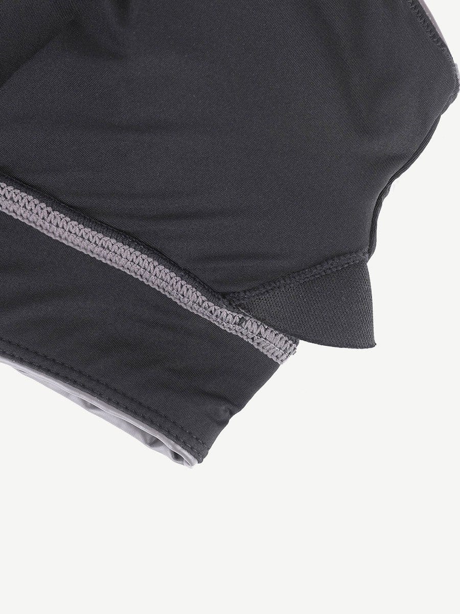 Valantomode | Silver Film Sauna Sports Bra with Removable Cups for Shaping