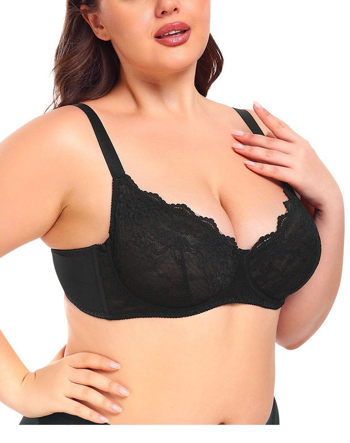 Valantomode | Ultra-Slim Lace Push-Up Bra with Steel Ring Support