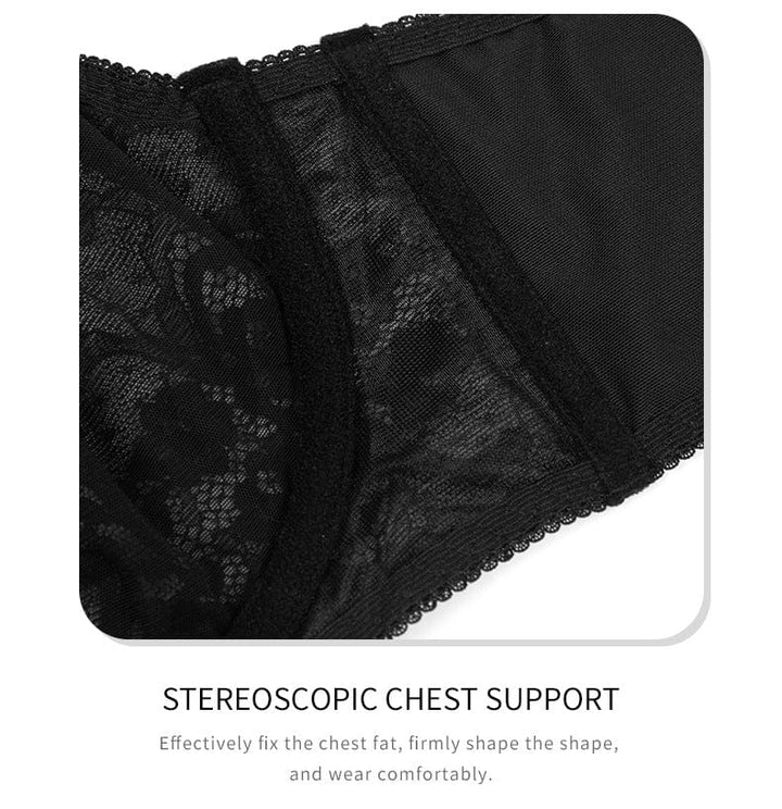 Valantomode | Ultra-Slim Lace Push-Up Bra with Steel Ring Support