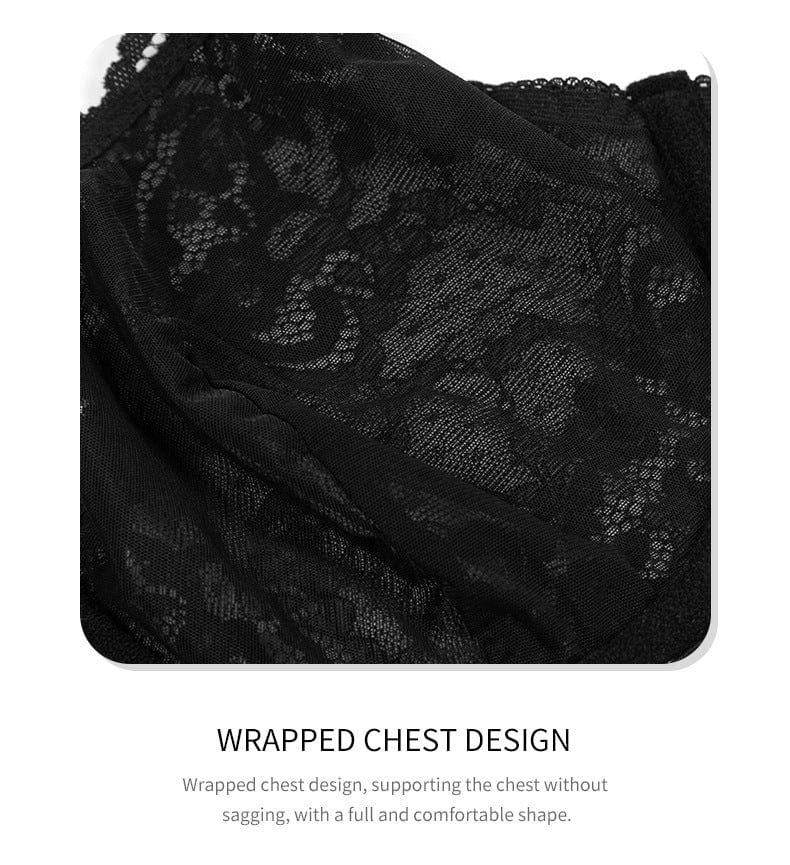 Valantomode | Ultra-Slim Lace Push-Up Bra with Steel Ring Support