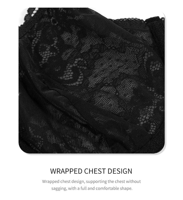 Valantomode | Ultra-Slim Lace Push-Up Bra with Steel Ring Support