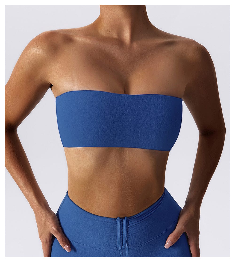 Valantomode | Women's Strapless Tube Top Yoga Bandeau Bra for Fitness