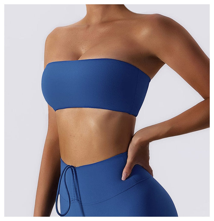 Valantomode | Women's Strapless Tube Top Yoga Bandeau Bra for Fitness