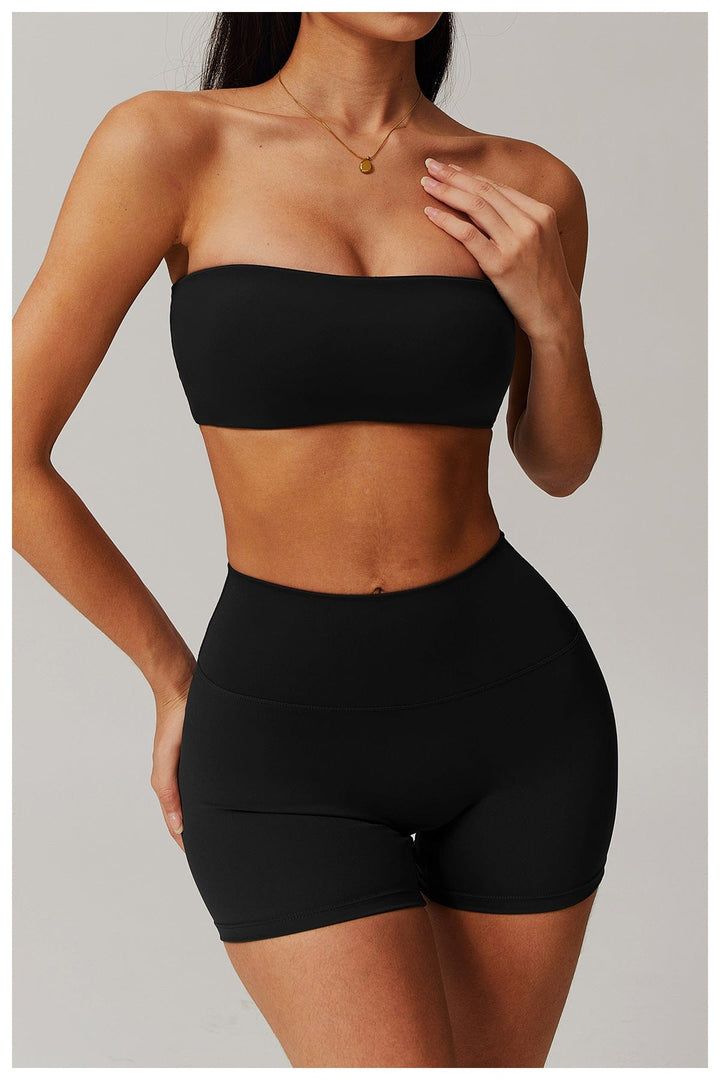 Valantomode | Women's Strapless Tube Top Yoga Bandeau Bra for Fitness