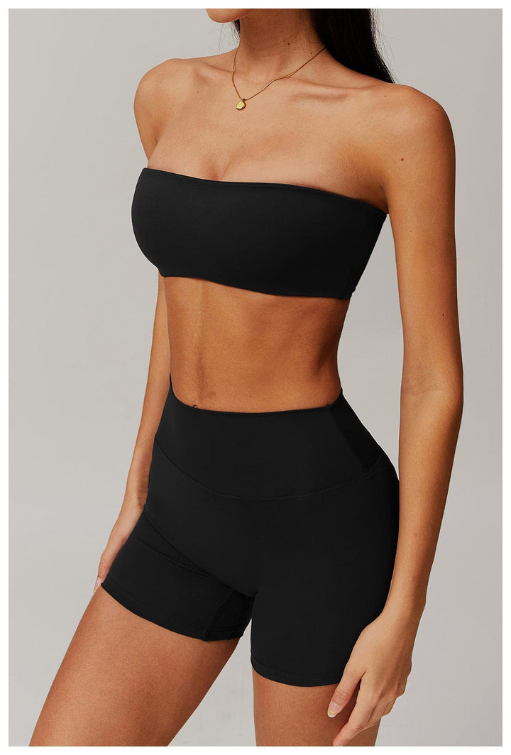 Valantomode | Women's Strapless Tube Top Yoga Bandeau Bra for Fitness