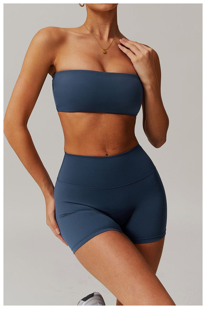 Valantomode | Women's Strapless Tube Top Yoga Bandeau Bra for Fitness