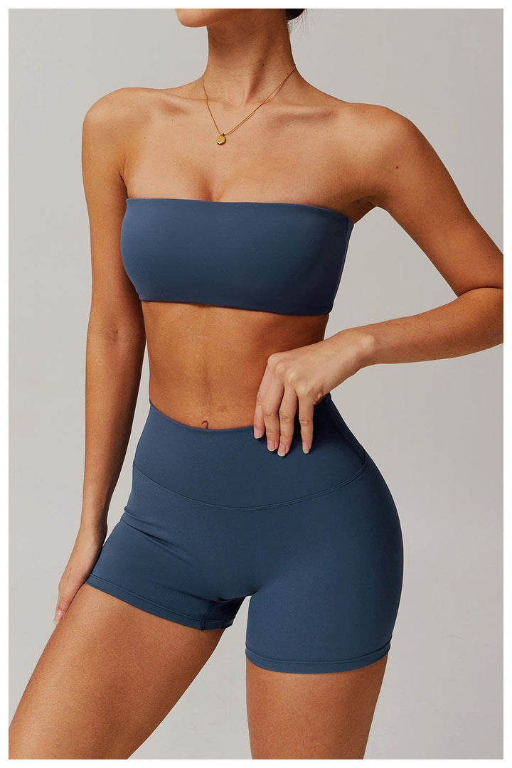 Valantomode | Women's Strapless Tube Top Yoga Bandeau Bra for Fitness