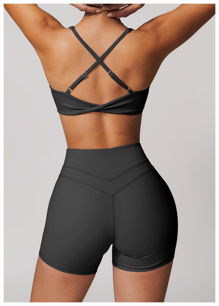 Valantomode | Adjustable Cross-Shoulder Sports Yoga Bra for Women