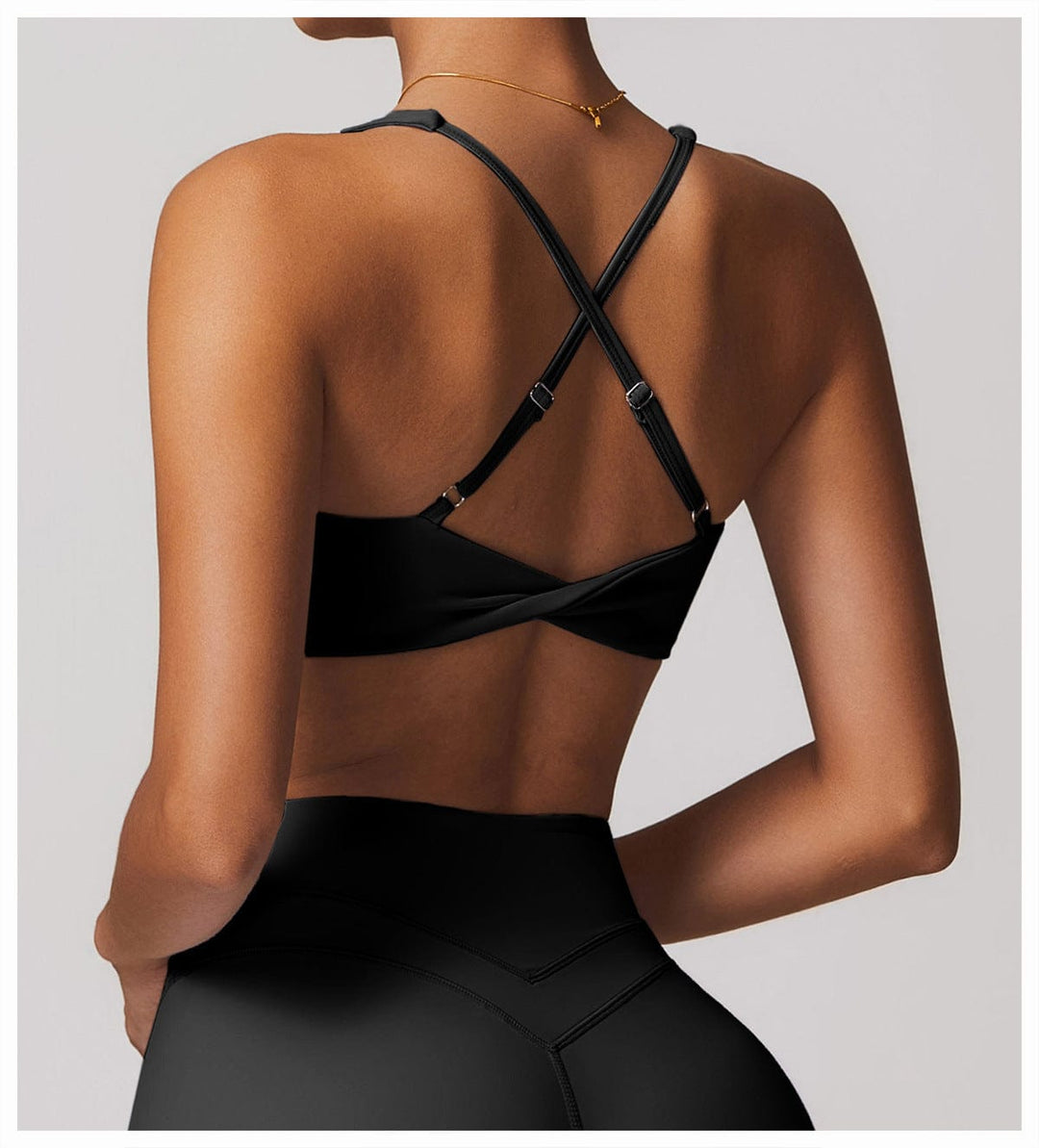 Valantomode | Adjustable Cross-Shoulder Sports Yoga Bra for Women