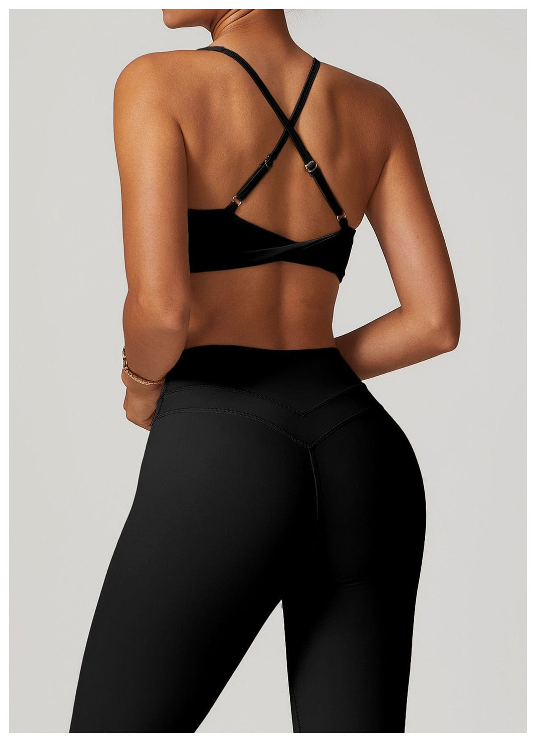 Valantomode | Adjustable Cross-Shoulder Sports Yoga Bra for Women