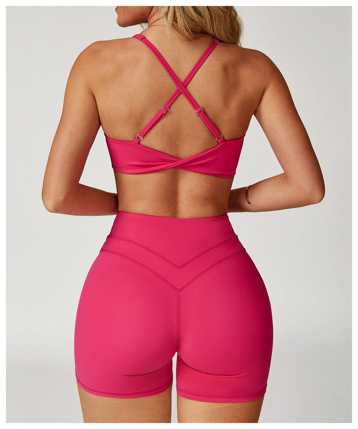 Valantomode | Adjustable Cross-Shoulder Sports Yoga Bra for Women