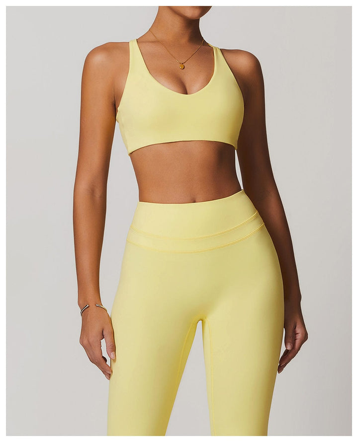Valantomode | Adjustable Cross-Shoulder Sports Yoga Bra for Women