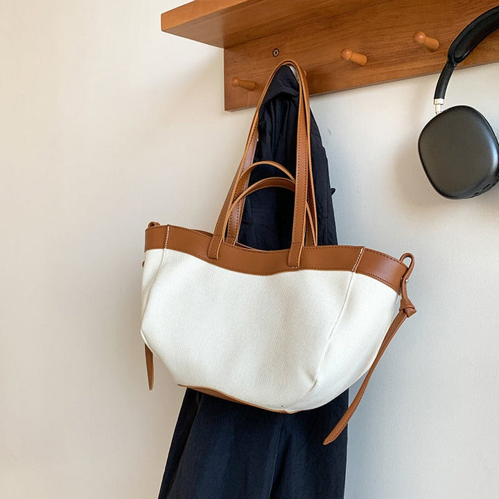 Valantomode | Odyssey Horizon Garrison – Premium Textured Canvas & Vegan Leather Structured Tote
