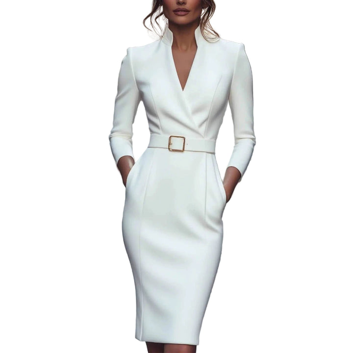 Valantomode | Chic Belted Dress for Effortless Style and Comfort