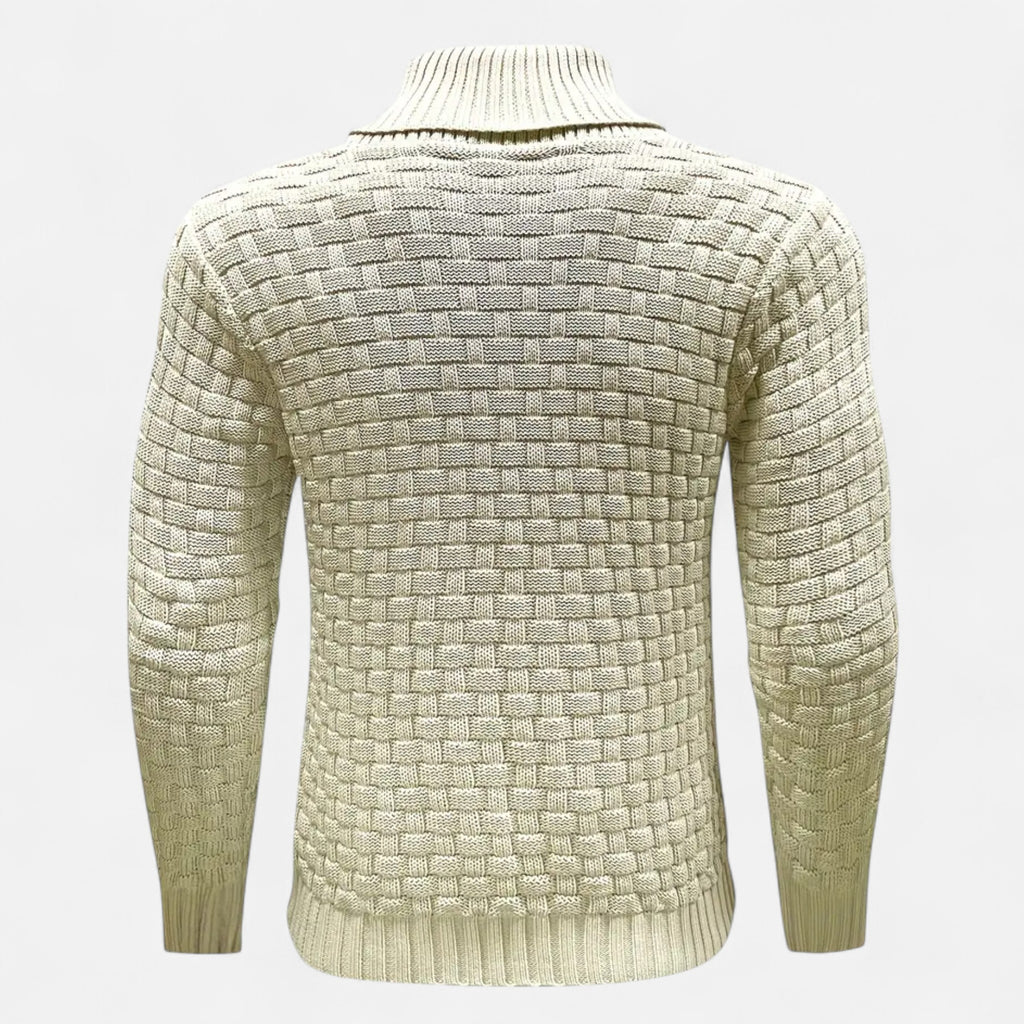 ValantoMode | Men’s Waffle Knit High-Stretch Sweater