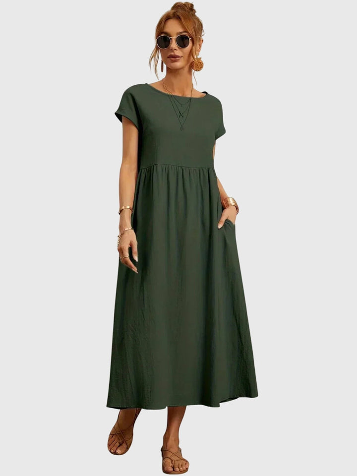 Valantomode | Stylish Casual Dress with Convenient Pockets for Everyday Wear