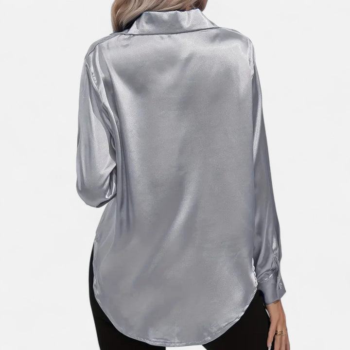 Valantomode | Women’s Premium Satin Blouse – Satin Sovereignty & Fluid Command