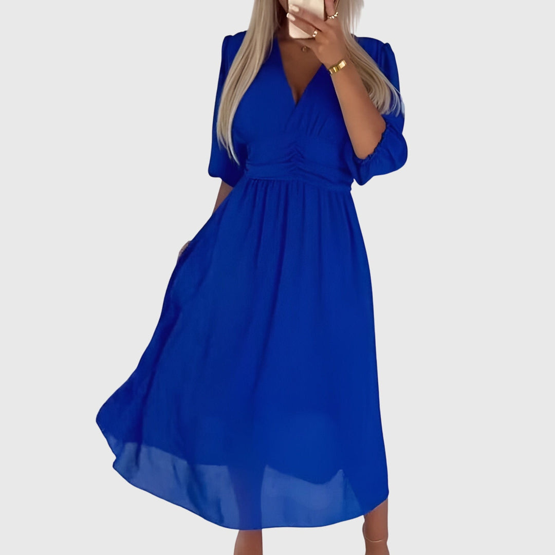 Valantomode | Effortless Silky Chiffon Dress for Every Stylish Occasion