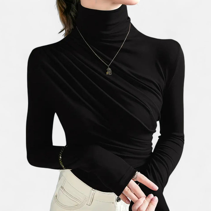 Valantomode | Women’s High-Neck Silk Top