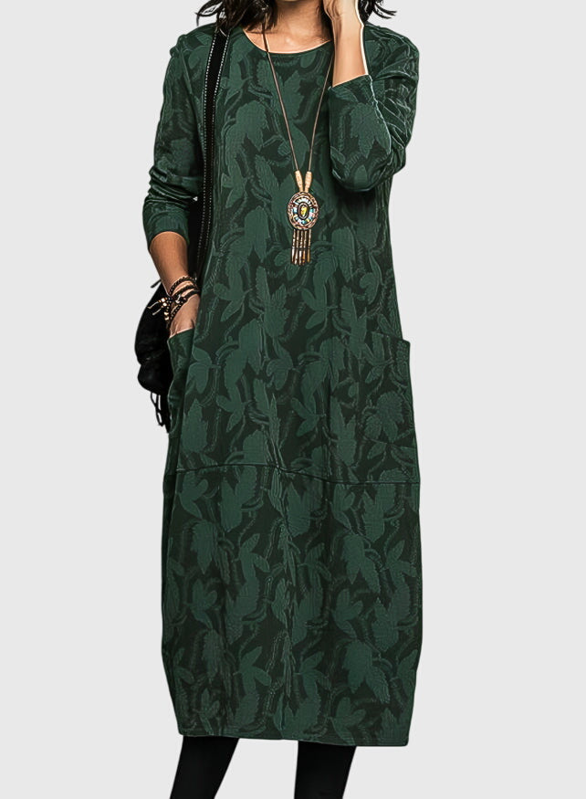 Valantomode | Chic Round-Neck Dress Perfect for Everyday Wear