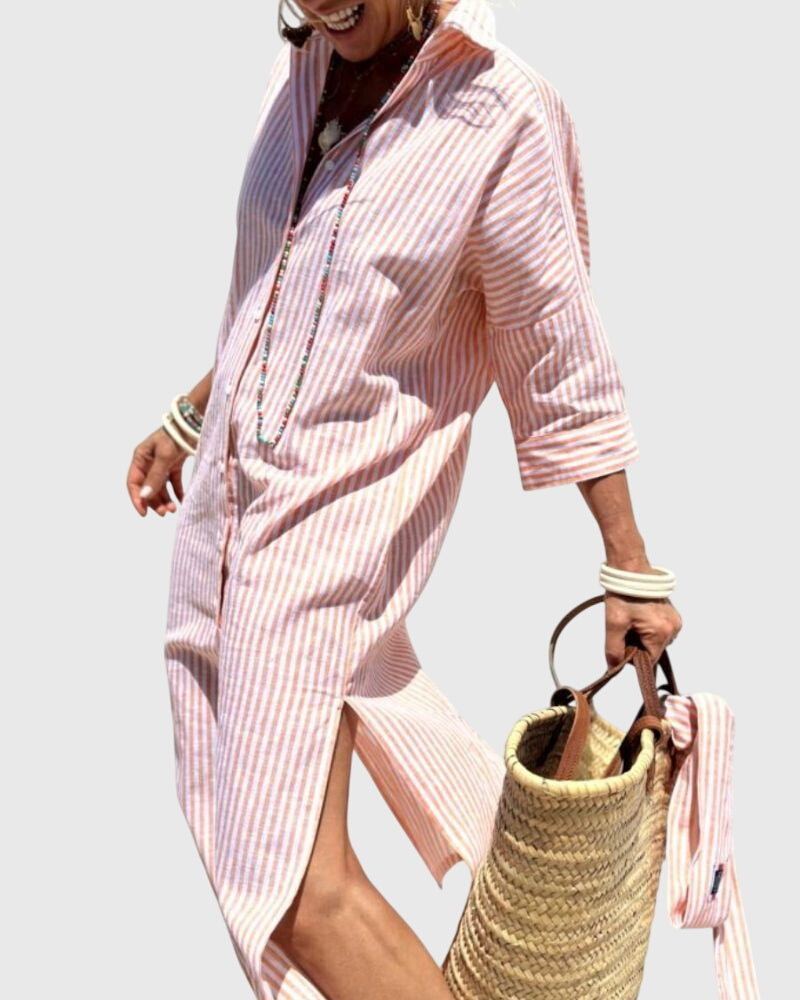 Valantomode | Timeless Striped Dress for Effortless Everyday Style