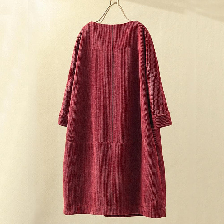 Valantomode | Cozy Women's Corduroy Dress for Effortless Style