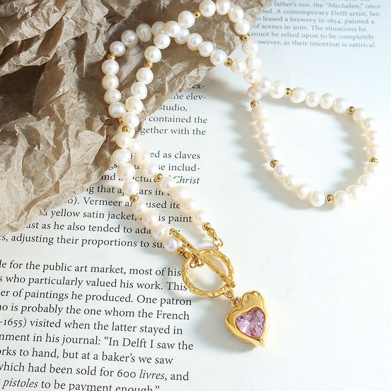 Valantomode | Plated Pearl Pendant Necklace for Women