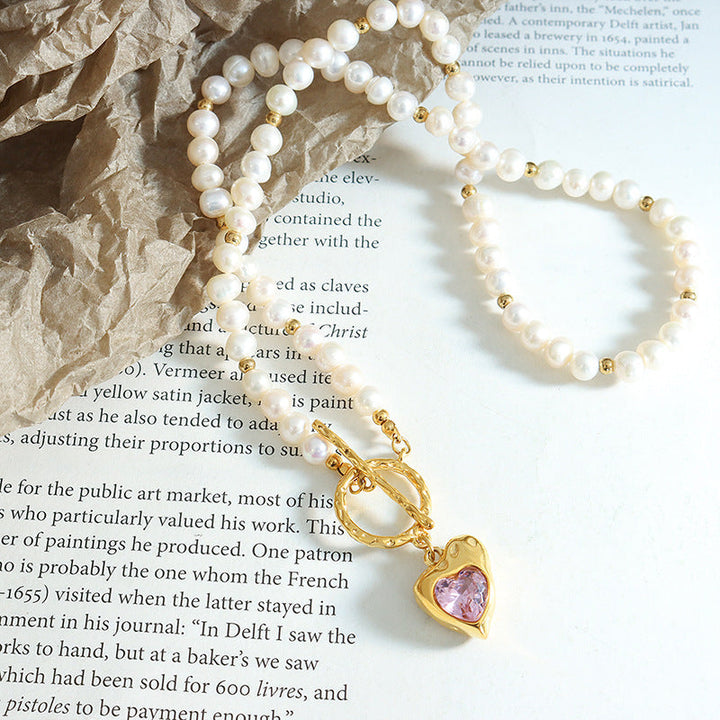 Valantomode | Plated Pearl Pendant Necklace for Women