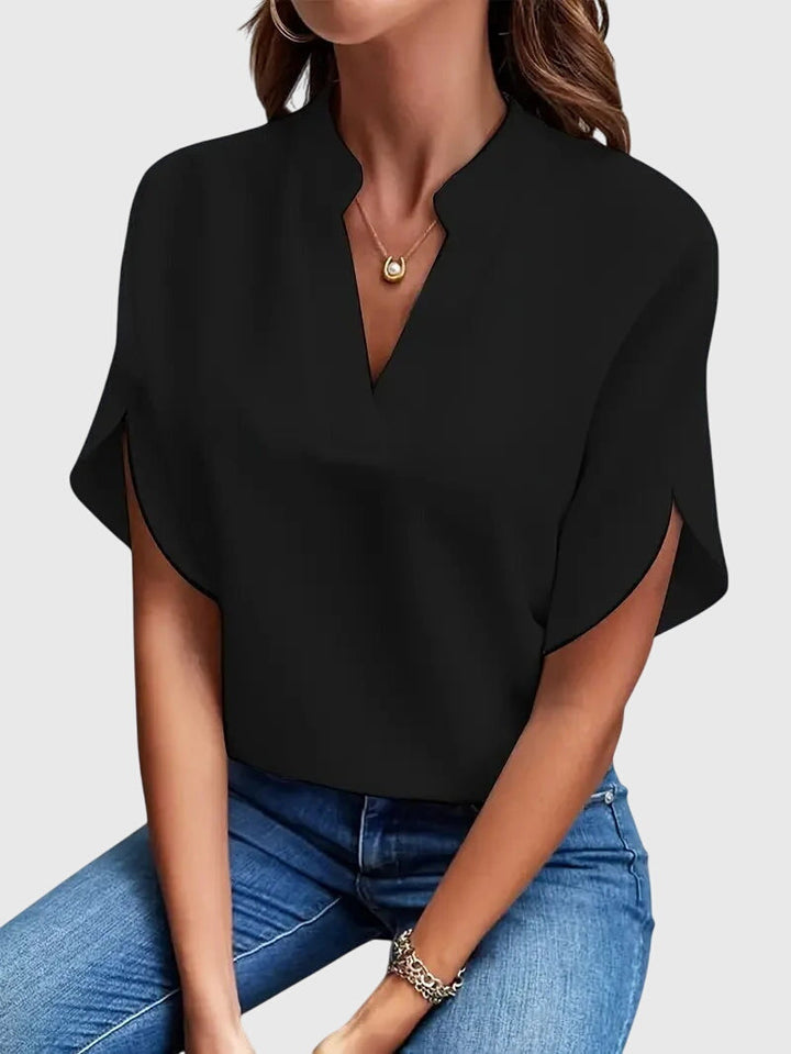 Valantomode | Shirt with Soft and Elegant V-Neck Design