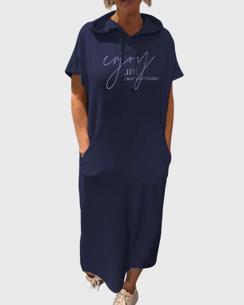 Valantomode | Comfy Hoodie Dress for Relaxed Casual Days Out