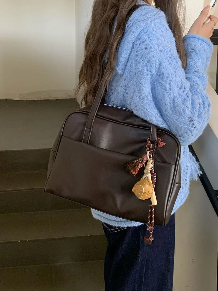 Valantomode | Amara Archival Garrison – High-Capacity Vintage-Inspired PU Leather Executive Tote