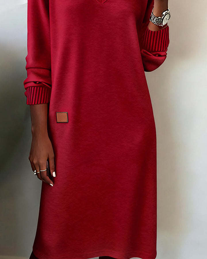 Valantomode | Cozy Knit Midi Dress for Effortless Fall Fashion