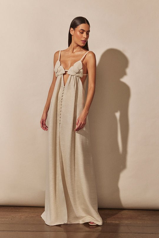 Valantomode | Floral Maxi Dress with Chic Split Detail