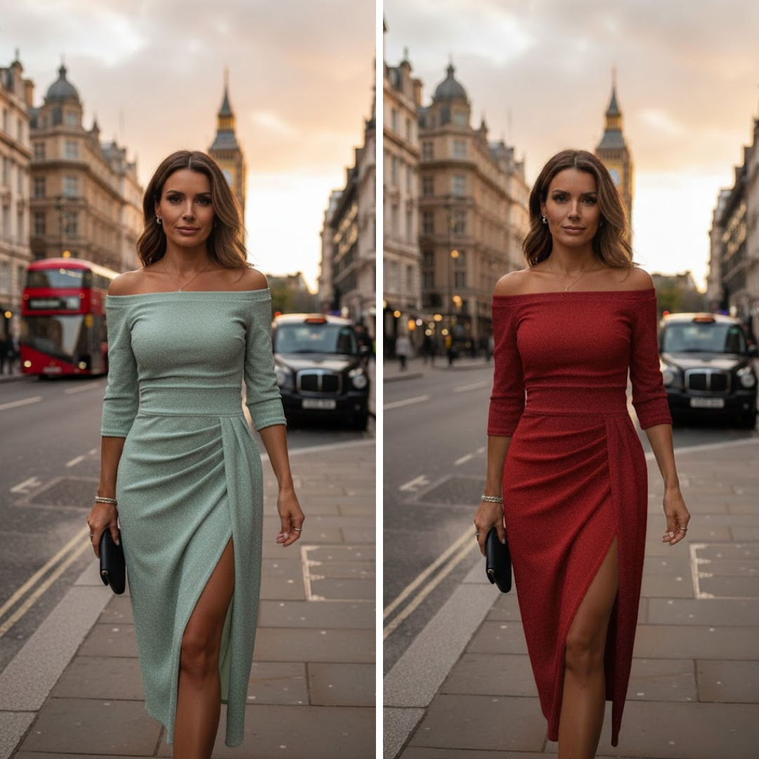 Valantomode | Chic Off Shoulder Dress for Effortless Elegance