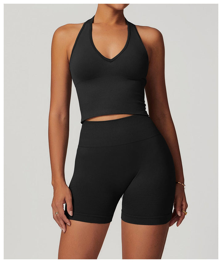 Valantomode | Smooth Halter Neck Sports Shaping Tank